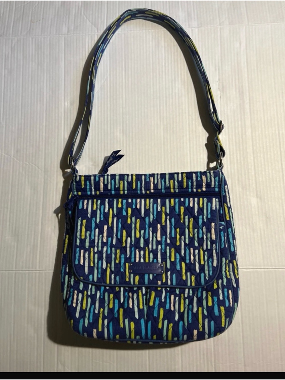 Vera Bradley Navy Multi-Color Quilted Crossbody Bag